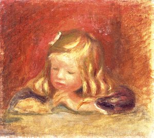 Coco az asztalnál (Claude Renoir Reading) 1905 alkotó: Pierre Auguste Renoir